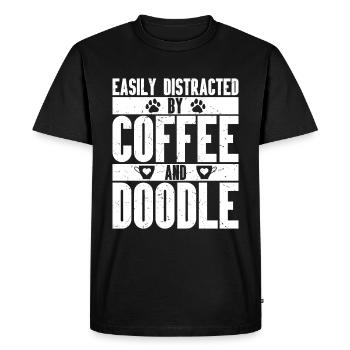Golden Doodle Dog Lovers - Men's Premium Organic T-Shirt - black - Front - Nico (187cm)