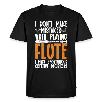 Flûte - T-shirt Premium bio Homme - noir - Devant - Nico (187cm)