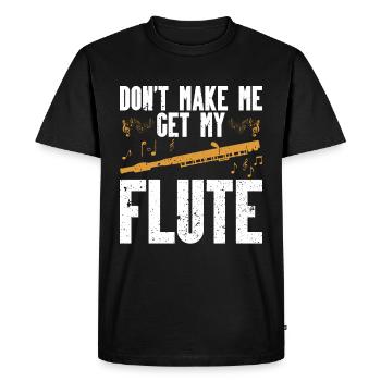 Flûte - T-shirt Premium bio Homme - noir - Devant - Nico (187cm)