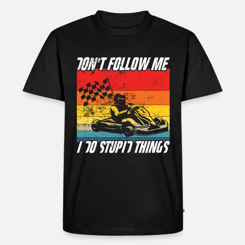 Geh Kart - Männer Premium Bio T-Shirt - Schwarz