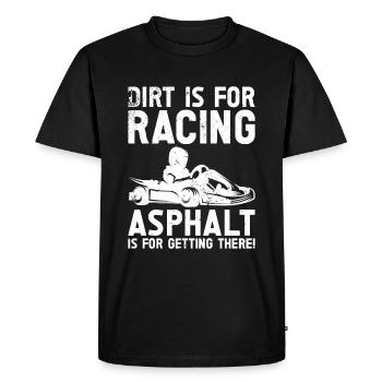 Faire du karting - T-shirt Premium bio Homme - noir - Devant - Nico (187cm)