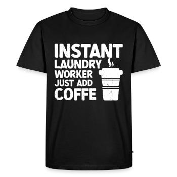 Wash workers - Men's Premium Organic T-Shirt - black - Front - Nico (187cm)