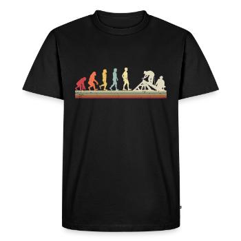 Couvreur - Réparation de toiture - T-shirt Premium bio Homme - noir - Devant - Nico (187cm)