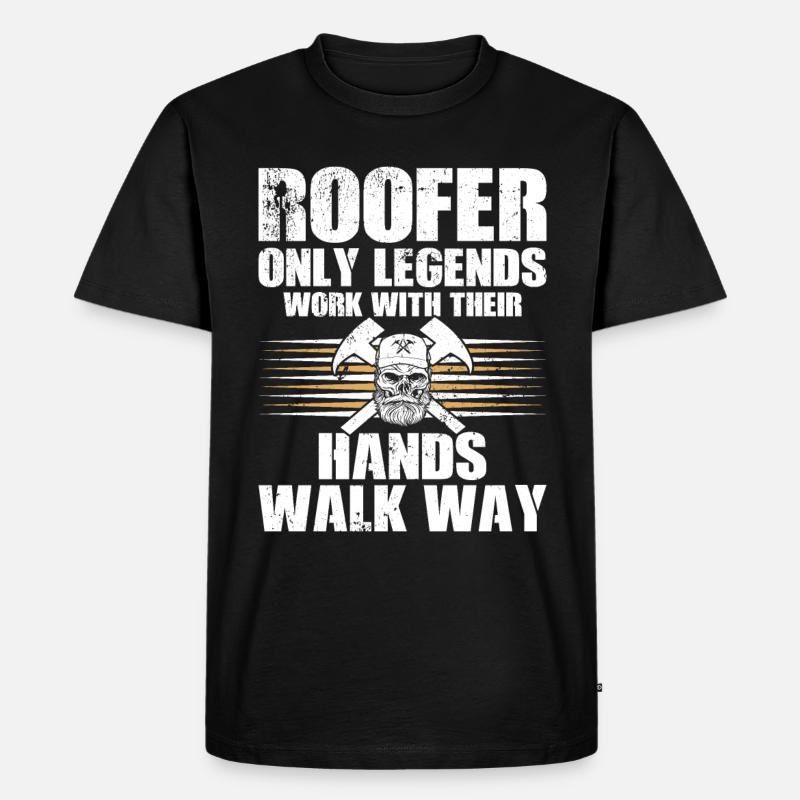 Dachdecker -Dachhäuser Reparaturen - Männer Premium Bio T-Shirt - Schwarz