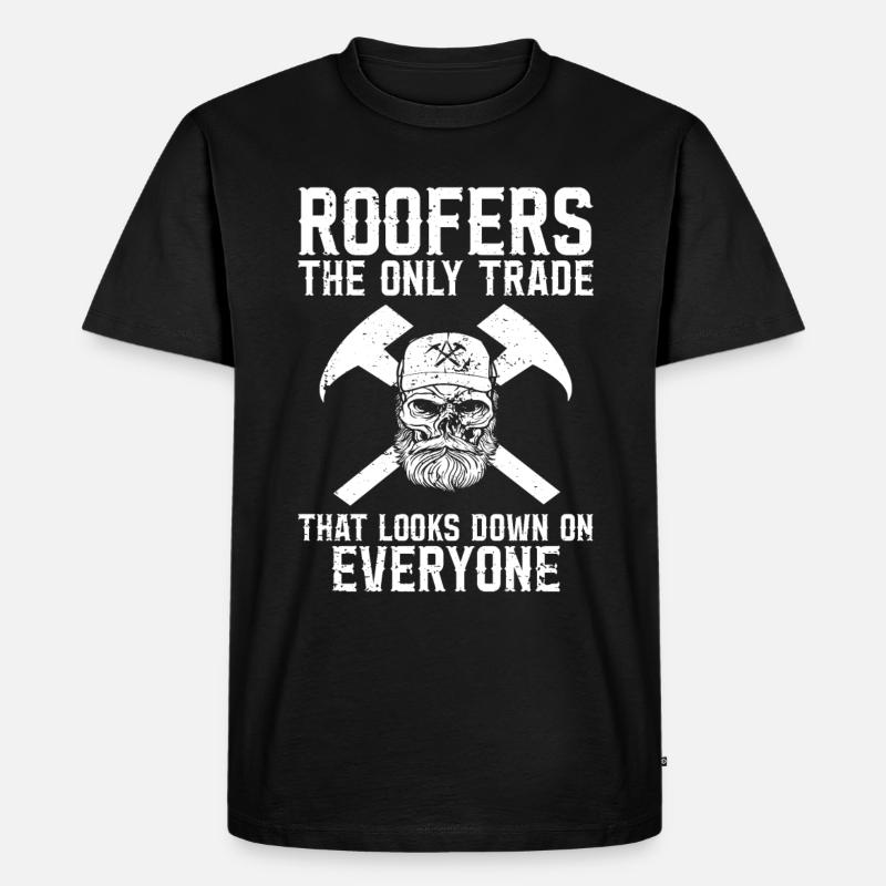 Dachdecker -Dachhäuser Reparaturen - Männer Premium Bio T-Shirt - Schwarz