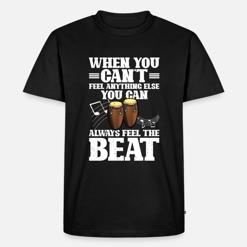 Conga Drum Musician Drumline - Männer Premium Bio T-Shirt - Schwarz