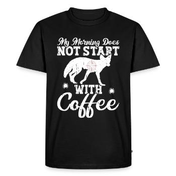 Chasse au coyote - T-shirt Premium bio Homme - noir - Devant - Nico (187cm)