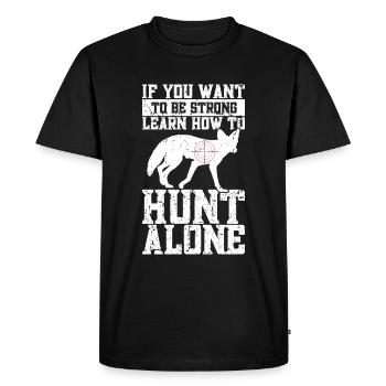 Chasse au coyote - T-shirt Premium bio Homme - noir - Devant - Nico (187cm)