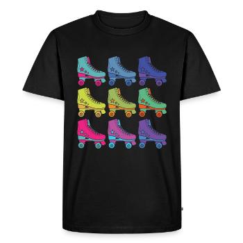 Patins - T-shirt Premium bio Homme - noir - Devant - Nico (187cm)