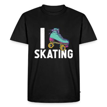 Patins - T-shirt Premium bio Homme - noir - Devant - Nico (187cm)