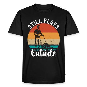 Mowing - Men's Premium Organic T-Shirt - black - Front - Nico (187cm)