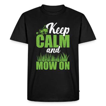Mowing - Men's Premium Organic T-Shirt - black - Front - Nico (187cm)