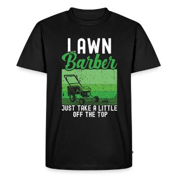 Mowing - Men's Premium Organic T-Shirt - black - Front - Nico (187cm)