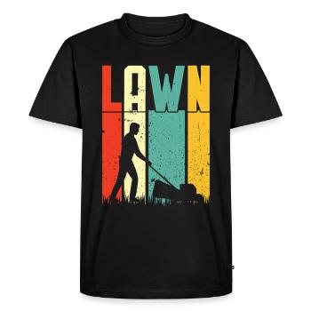 Mowing - Men's Premium Organic T-Shirt - black - Front - Nico (187cm)