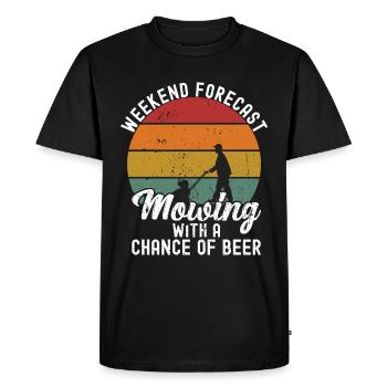 Mowing - Men's Premium Organic T-Shirt - black - Front - Nico (187cm)