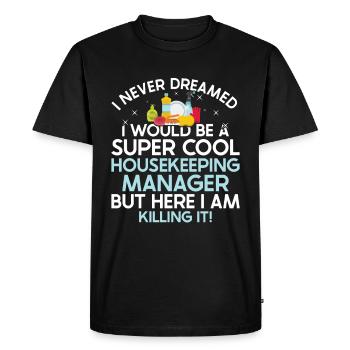 Ménage - T-shirt Premium bio Homme - noir - Devant - Nico (187cm)