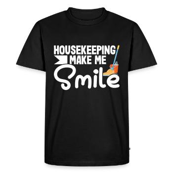 Ménage - T-shirt Premium bio Homme - noir - Devant - Nico (187cm)