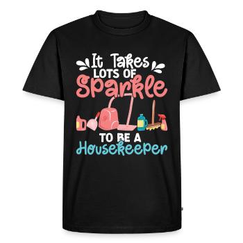 Ménage - T-shirt Premium bio Homme - noir - Devant - Nico (187cm)