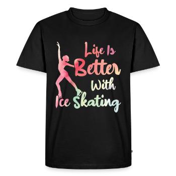 Patinage - T-shirt Premium bio Homme - noir - Devant - Nico (187cm)