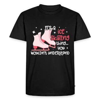 Patinage - T-shirt Premium bio Homme - noir - Devant - Nico (187cm)