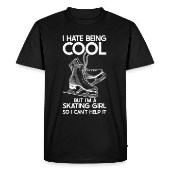 Patinage - T-shirt Premium bio Homme - noir - Devant - Nico (187cm)