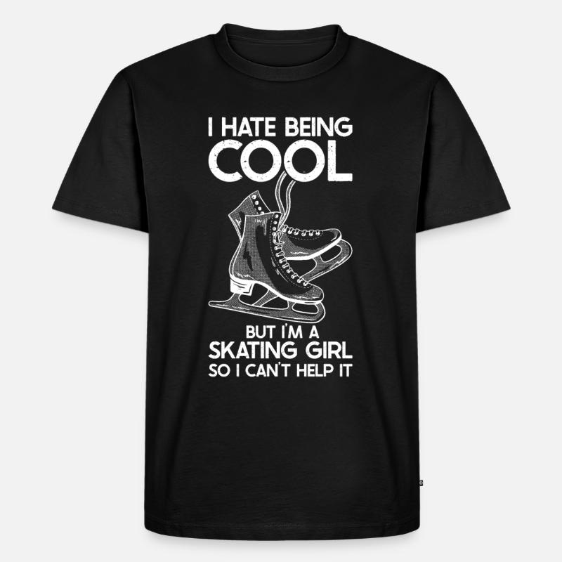 Eislaufen - Männer Premium Bio T-Shirt - Schwarz