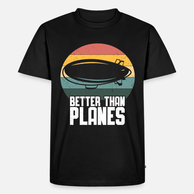 Zeppelin - Männer Premium Bio T-Shirt - Schwarz