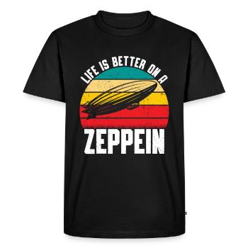 Zeppelin - T-shirt Premium bio Homme - noir - Devant - Nico (187cm)