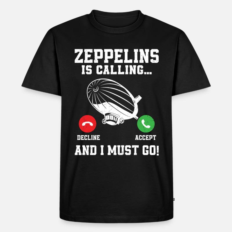 Zeppelin - Männer Premium Bio T-Shirt - Schwarz