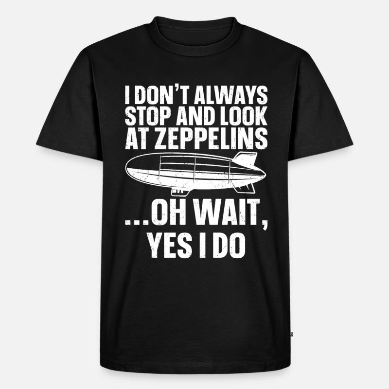 Zeppelin - Männer Premium Bio T-Shirt - Schwarz