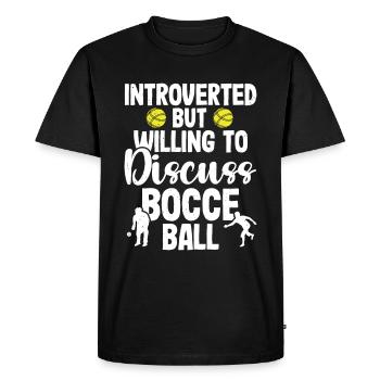 Bocce - Men's Premium Organic T-Shirt - black - Front - Nico (187cm)