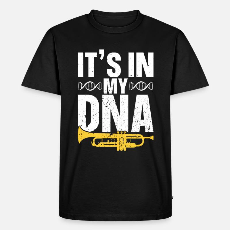 Trompete - Männer Premium Bio T-Shirt - Schwarz