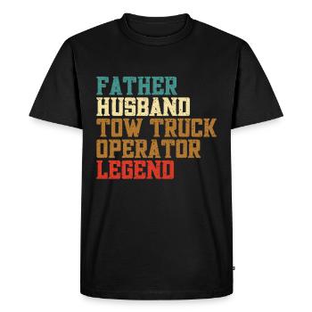 Tow truck - Men's Premium Organic T-Shirt - black - Front - Nico (187cm)