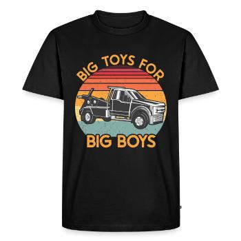 Tow truck - Men's Premium Organic T-Shirt - black - Front - Nico (187cm)