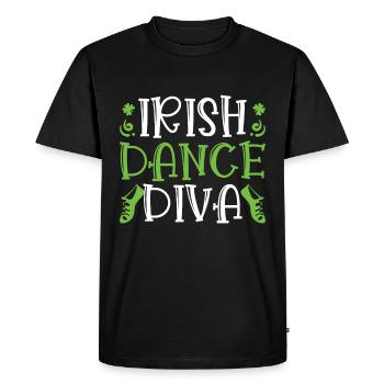 Danse irlandaise - T-shirt Premium bio Homme - noir - Devant - Nico (187cm)