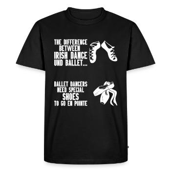 Danse irlandaise - T-shirt Premium bio Homme - noir - Devant - Nico (187cm)