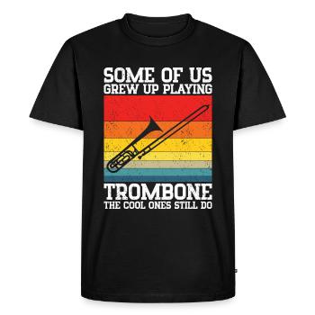 Trombone - Men's Premium Organic T-Shirt - black - Front - Nico (187cm)