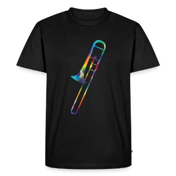 Trombone - Men's Premium Organic T-Shirt - black - Front - Nico (187cm)
