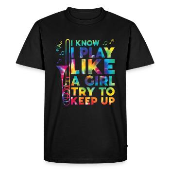 Trombone - Men's Premium Organic T-Shirt - black - Front - Nico (187cm)