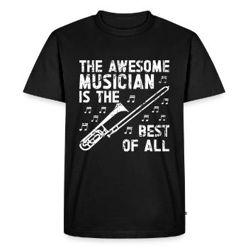 Trombone - Men's Premium Organic T-Shirt - black - Front - Nico (187cm)