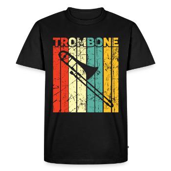 Trombone - Men's Premium Organic T-Shirt - black - Front - Nico (187cm)