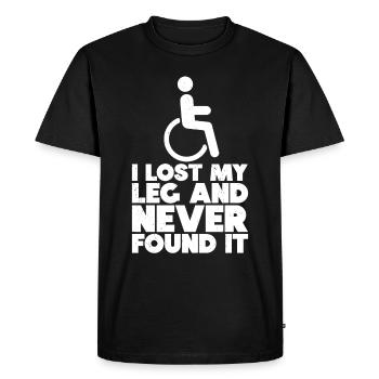 Fauteuil roulant - T-shirt Premium bio Homme - noir - Devant - Nico (187cm)