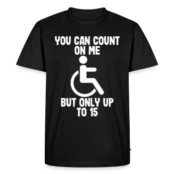 Fauteuil roulant - T-shirt Premium bio Homme - noir - Devant - Nico (187cm)