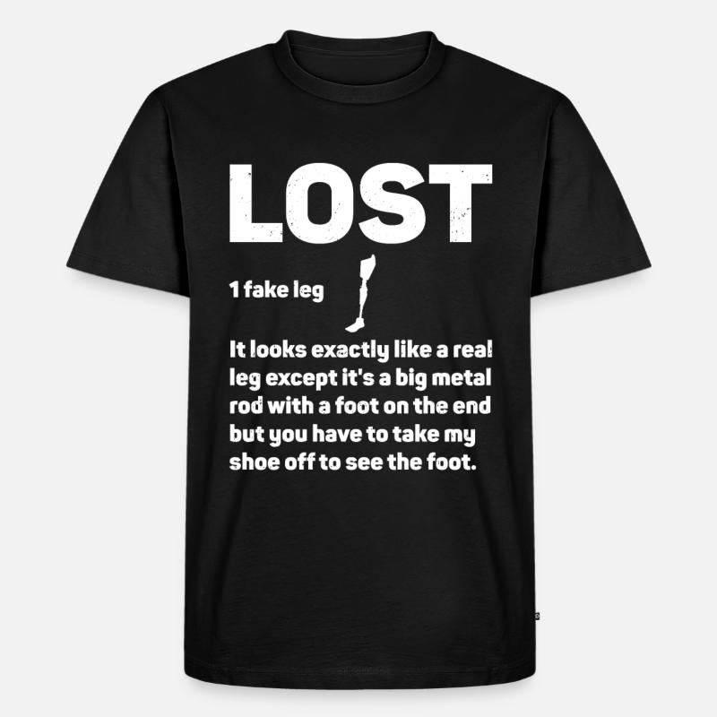 Amputation - Männer Premium Bio T-Shirt - Schwarz