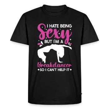 Break Dancing - Men's Premium Organic T-Shirt - black - Front - Nico (187cm)