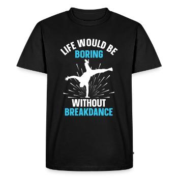 Break Dancing - Men's Premium Organic T-Shirt - black - Front - Nico (187cm)