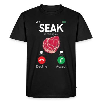 Bifteck - T-shirt Premium bio Homme - noir - Devant - Nico (187cm)