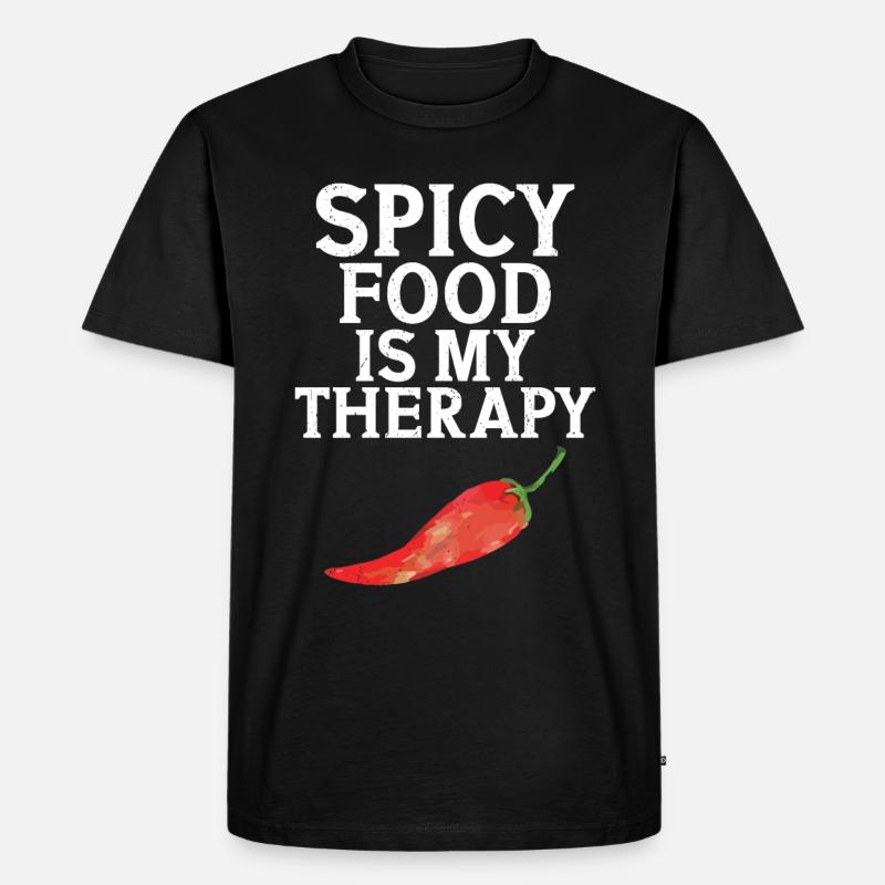Chili-Pfeffer - Männer Premium Bio T-Shirt - Schwarz