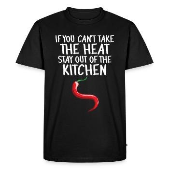 Piment - T-shirt Premium bio Homme - noir - Devant - Nico (187cm)