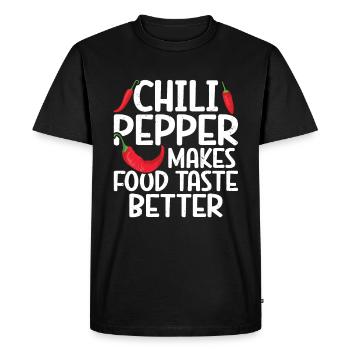 Piment - T-shirt Premium bio Homme - noir - Devant - Nico (187cm)